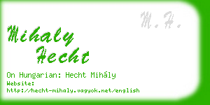 mihaly hecht business card